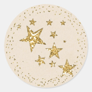 Adesivo Vinheta de Natal Dourado