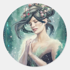 Adesivo Vinheta de Natal Fada