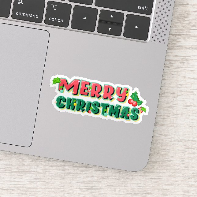 Adesivo Vinheta de natal feliz (Detalhe)