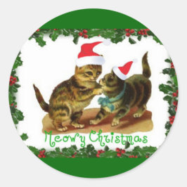 Adesivo Vinheta de Natal Kittens
