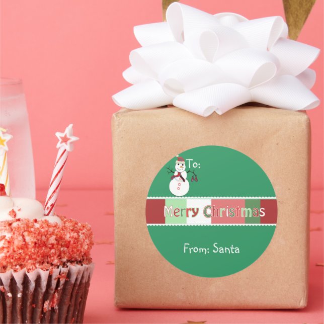 Adesivo Vinheta De Natal Mostra Verde Mas Você Escolhe Cor (Festa)