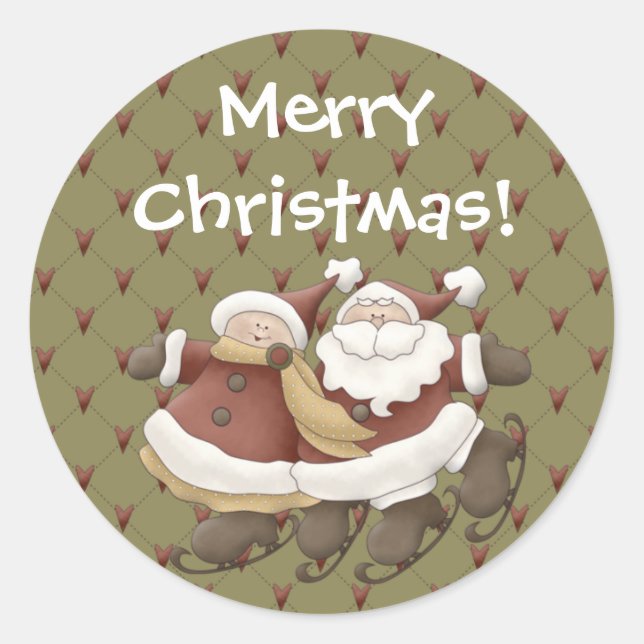 Adesivo Vinheta de Natal para Papais noeis de vogal (Frente)