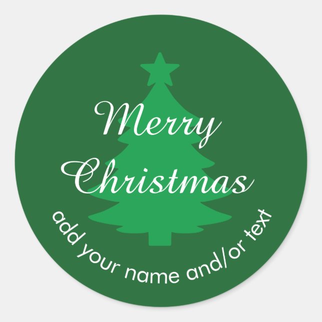 Adesivo Vinheta de Natal Personalizada Clássica Tradiciona (Frente)