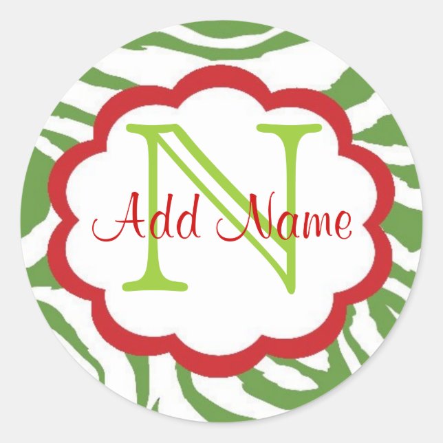 Adesivo Vinheta de Natal Personalizada Sassy (Frente)