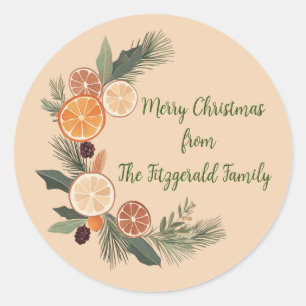 Adesivo Vinheta de Natal Personalizável