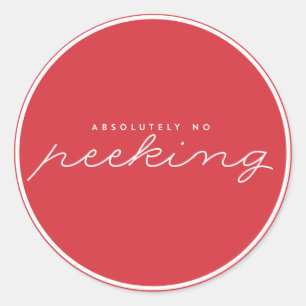 Adesivo Vinheta de Natal Red No Peeking