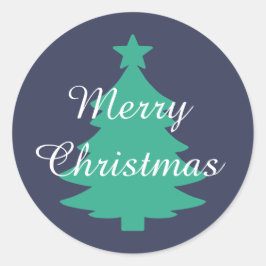Adesivo Vinheta de Natal Tradicional - Azul Clássico