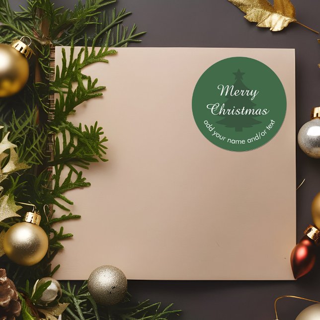 Adesivo Vinheta de Natal tradicional - Verde escuro (Criador carregado)