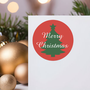 Adesivo Vinheta de Natal Tradicional - Vermelho Brilho
