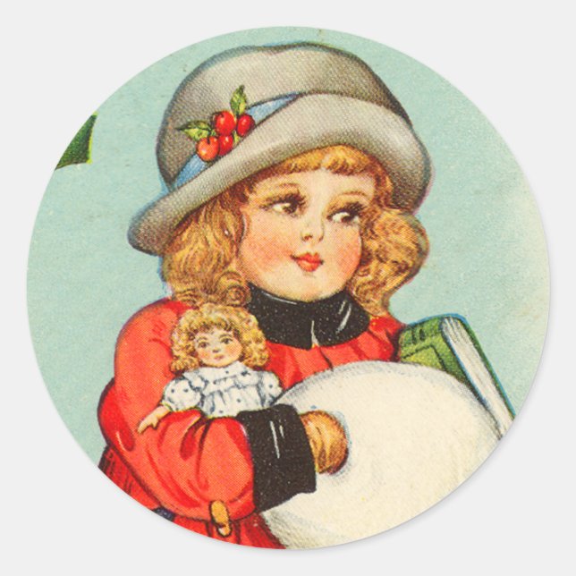 Adesivo Vinheta de Natal vitoriana (Frente)