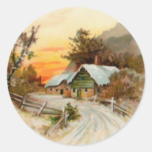 Adesivo Vinheta de Natal vitoriana