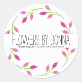 Adesivo Vinheta de negócios de flores