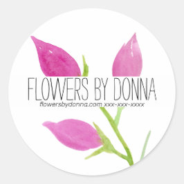 Adesivo Vinheta de negócios de flores