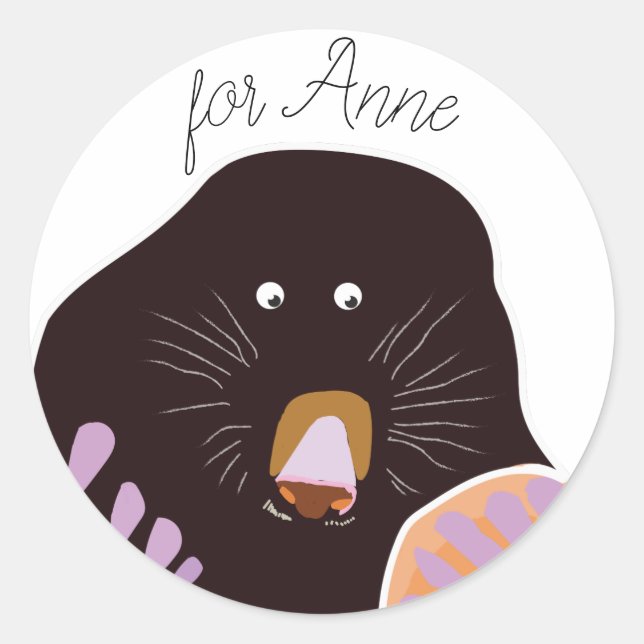 Adesivo Vinheta de Nomes Personalizados do Mole (Frente)