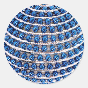 Adesivo Vinheta de ornamentação azulada