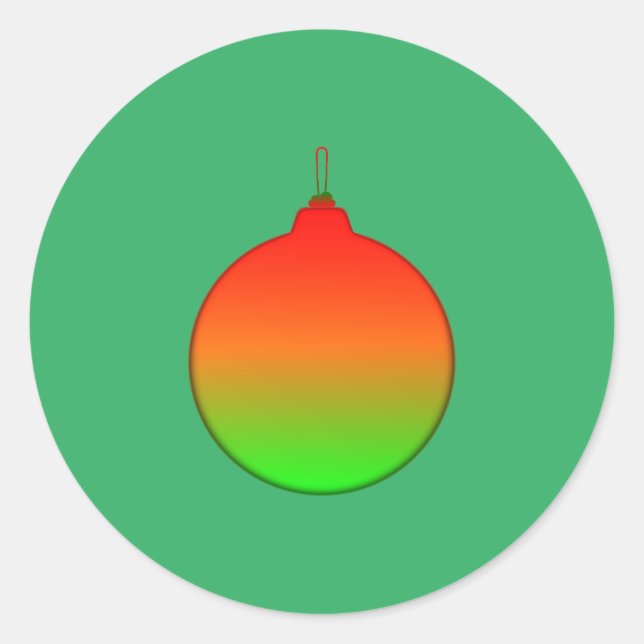 Adesivo Vinheta de Ornamento da Bola de Natal (Frente)
