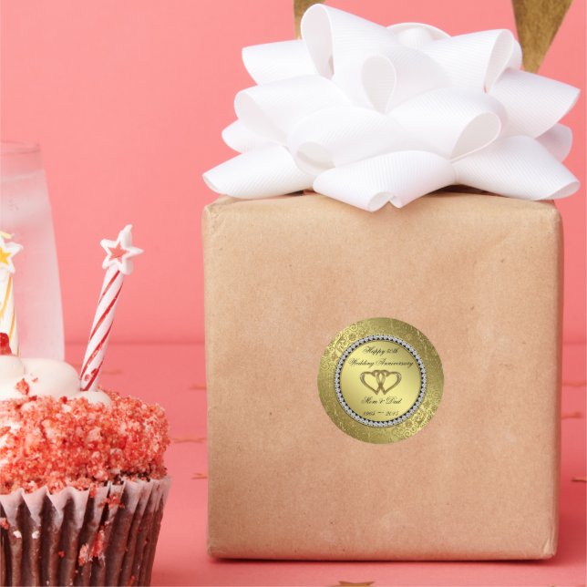 Adesivo Vinheta de Ouro Clássico (Festa)