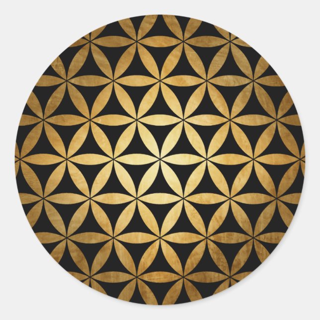 Adesivo Vinheta de Ouro Mandala (Frente)