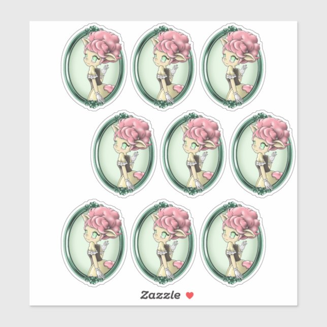 Adesivo Vinheta de Ovinos (Folha)