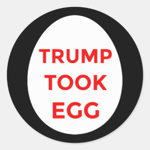 Adesivo Vinheta de Ovo com Trump Took