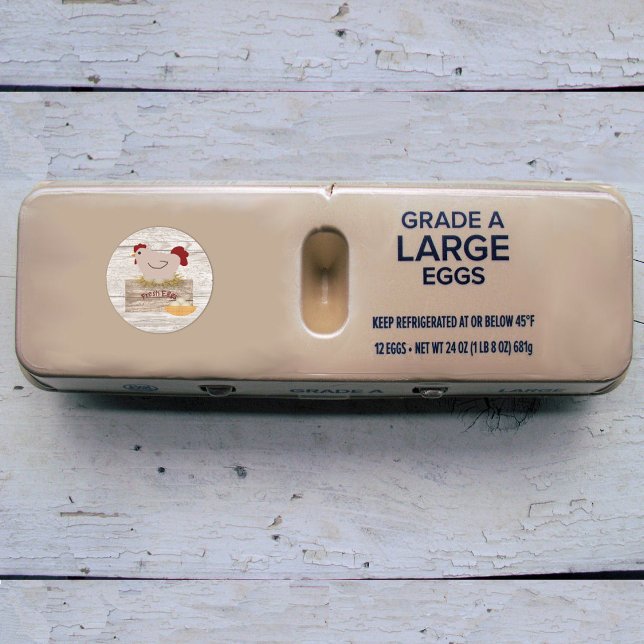 Adesivo Vinheta de ovos frescos (Criador carregado)