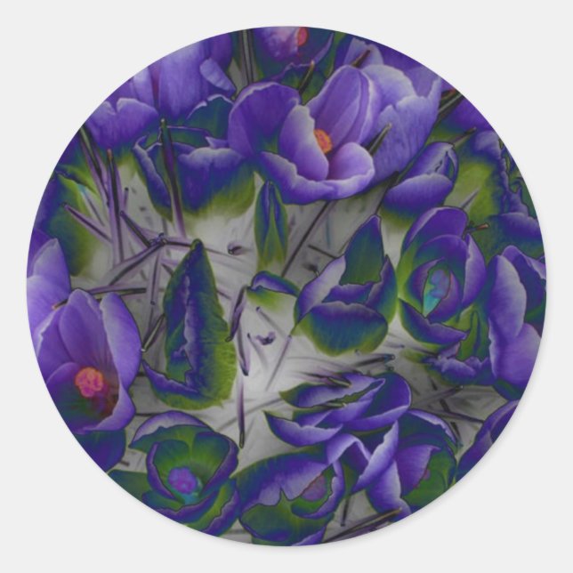 Adesivo Vinheta de Papel de Carta Crocus (Frente)
