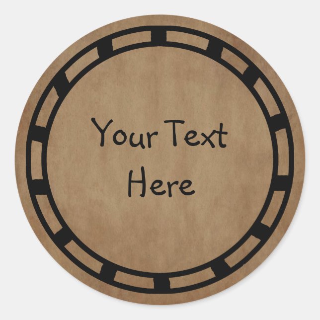 Adesivo Vinheta de papel primitivo (Frente)