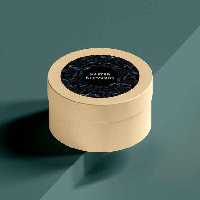 Adesivo Vinheta de Páscoa das ramificações de aquarela Ele (Criador carregado)