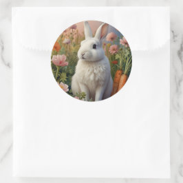 Adesivo Vinheta de patch de coelho e papagaio