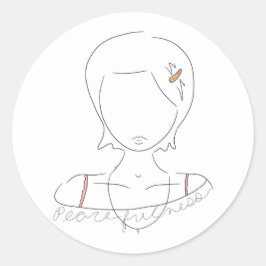 Adesivo Vinheta de "paz", desenhada à mão