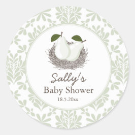 Adesivo Vinheta de Pear Gêmeo