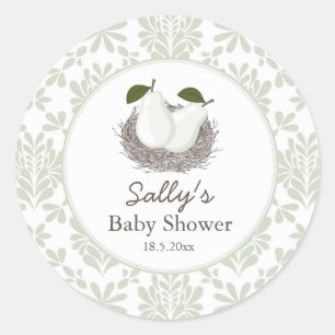 Adesivo Vinheta de Pear Gêmeo