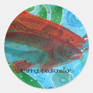 Adesivo Vinheta de peixe do Alasca