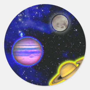 Adesivo Vinheta de pintura espacial