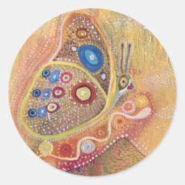 Adesivo Vinheta de pintura por borboleta