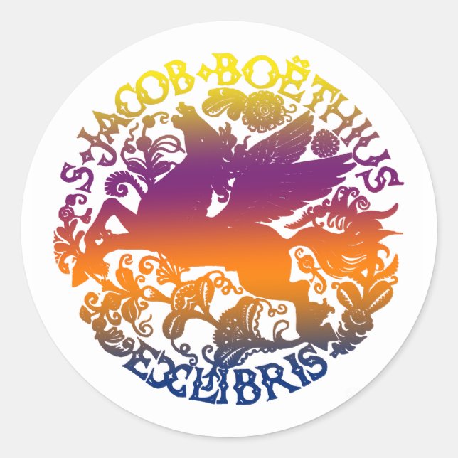 Adesivo Vinheta de Placa de Reserva de Cavalo Dobrado (Frente)