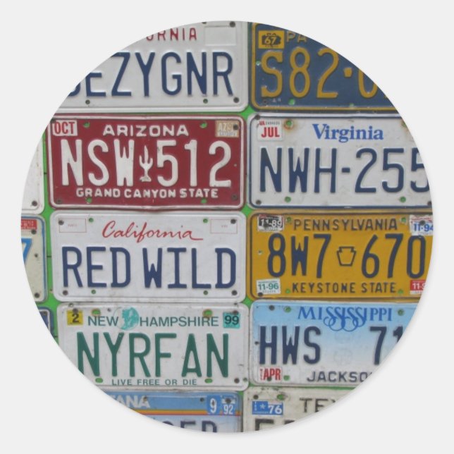 Adesivo Vinheta de placas para automóveis (Frente)
