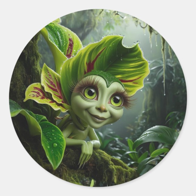 Adesivo Vinheta de plantas tropicais (Frente)