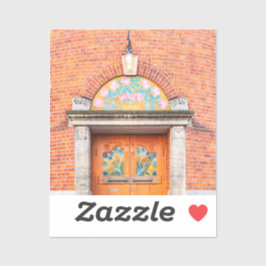 Adesivo Vinheta de porta dinamarquesa para flores