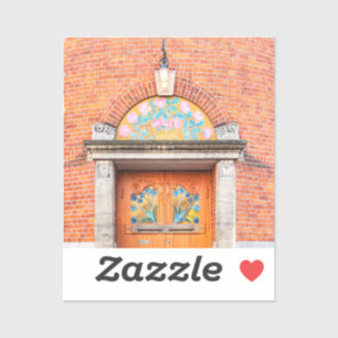 Adesivo Vinheta de porta dinamarquesa para flores