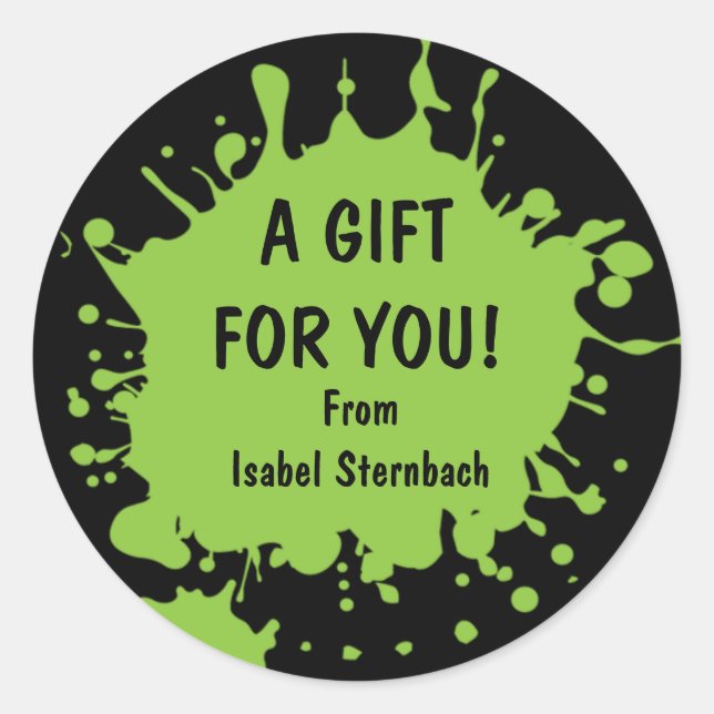 Adesivo Vinheta de presentes dividido (Frente)