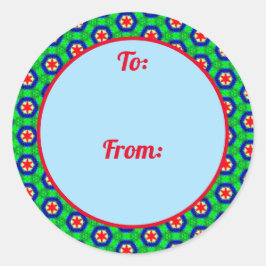 Adesivo Vinheta de presentes nas bordas das estrelas de Na