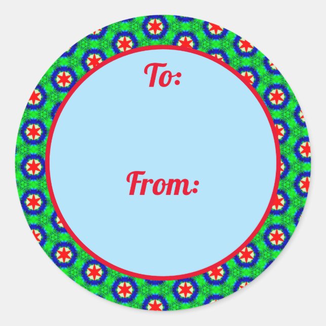 Adesivo Vinheta de presentes nas bordas das estrelas de Na (Frente)