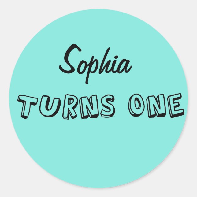 Adesivo Vinheta de Primeira Festa de aniversário e Favor (Frente)