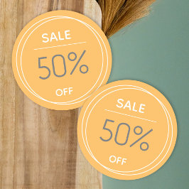 Adesivo Vinheta de promoção de loja castanha básica