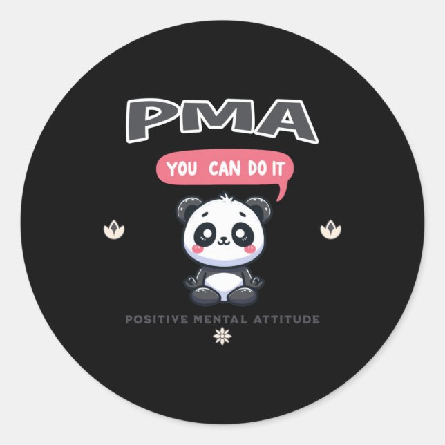 Adesivo Vinheta de propaganda de atitude mental positiva (Frente)