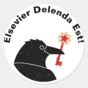 Adesivo Vinheta de protesto Elsevier