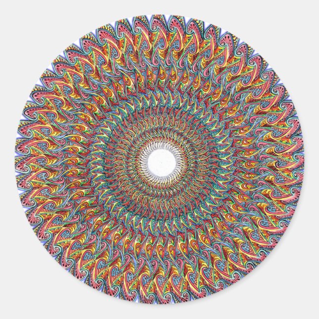 Adesivo Vinheta De Pulso De Dna Fractal (Frente)