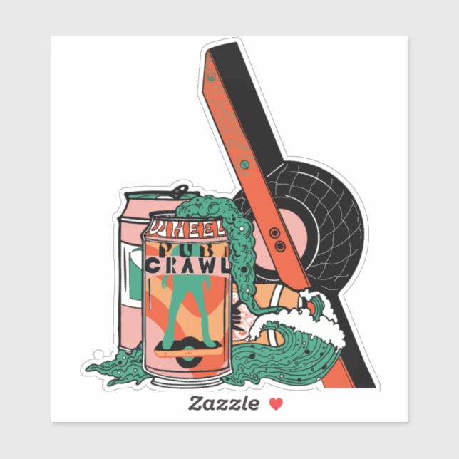 Adesivo Vinheta de Rastreamento de Pub de Roda (Folha)