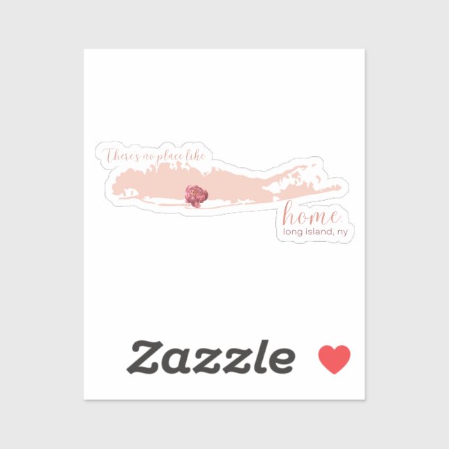 Adesivo Vinheta de Recorte Personalizado de Long Island (Folha)